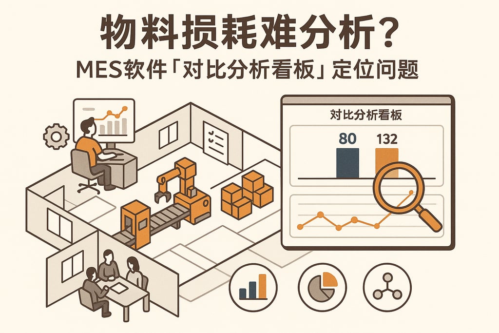 物料损耗难分析？MES 软件「对比分析看板」定位问题